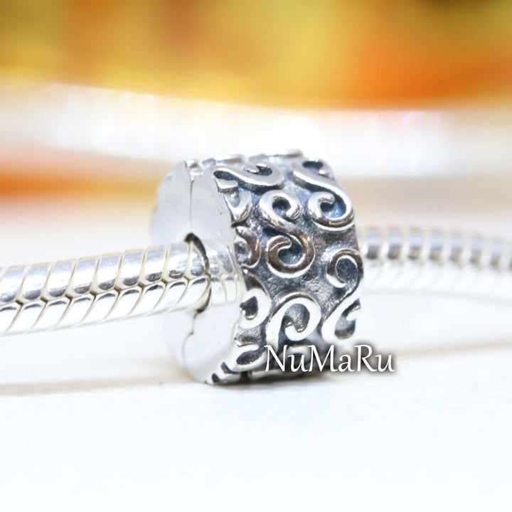 Swirl Clip Charm 790338 - vatlieuinphun, jewelry, beads for charm, beads for charm bracelets, charms for bracelet, beaded jewelry, charm jewelry, charm beads, 