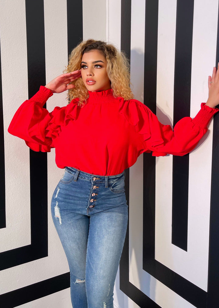 Women’s Smockedwomen has the latest range of Girls, Boys and Baby Clothes, Toys and more. Shop online for free shipping on all orders over $49.,Your favorite kids brands and independent boutiques, all in one magical place. | Tanya Smocking Neck Ruffle Sleeve Top (Red) By: vatlieuinphun