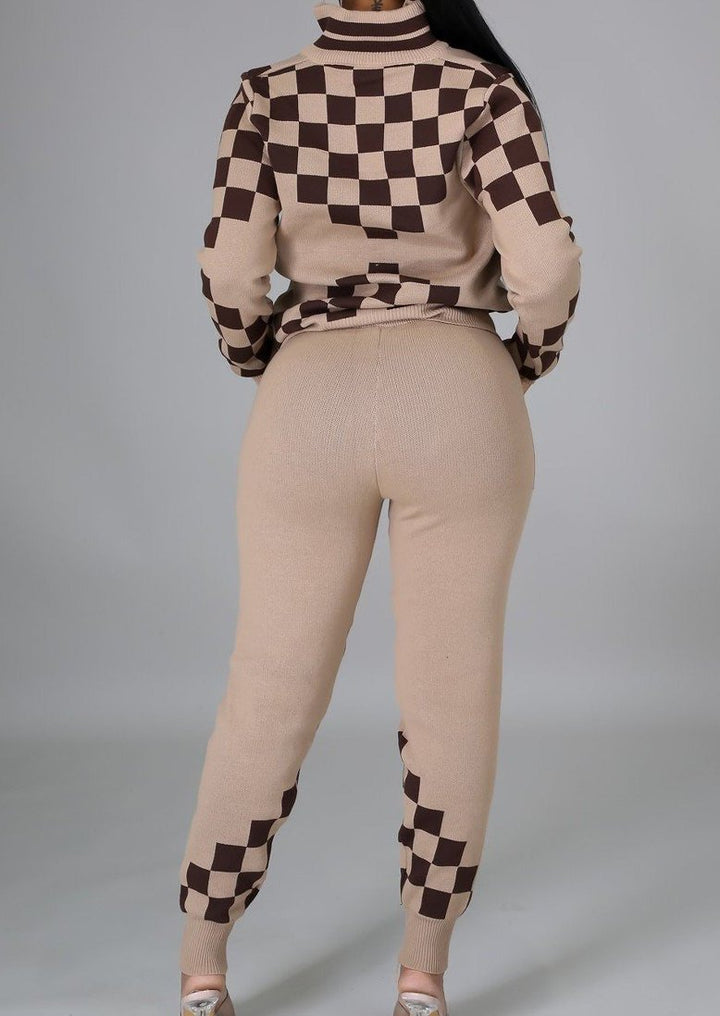 Women’s Matching Set | Ealga Zipped Up Jacket And Pants Set (Taupe) By: vatlieuinphun