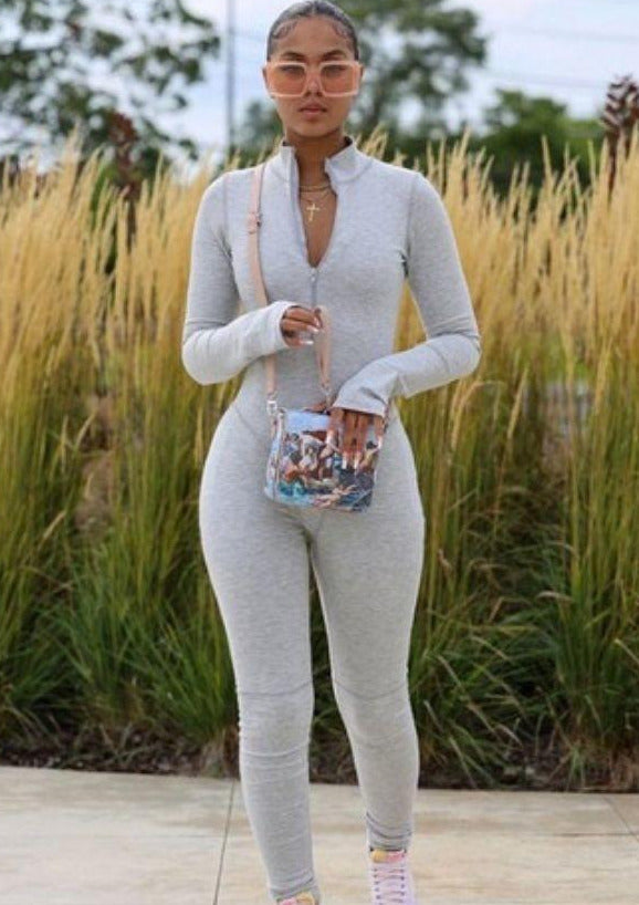 Women’swomen has the latest range of Girls, Boys and Baby Clothes, Toys and more. Shop online for free shipping on all orders over $49.,Your favorite kids brands and independent boutiques, all in one magical place. | Rita Plus Long Sleeve Slim Fit Jumpsuit (Grey) By: vatlieuinphun