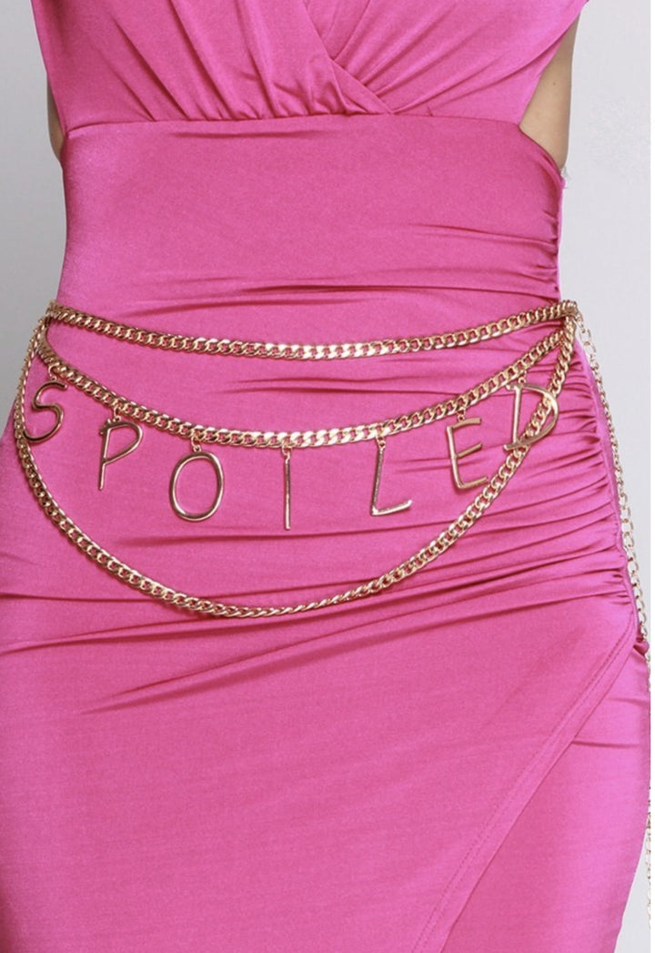 Spoiled Gold Plate Triple Layer Chain Belt - Posh By K ,women has the latest range of Girls, Boys and Baby Clothes, Toys and more. Shop online for free shipping on all orders over $49.,Your favorite kids brands and independent boutiques, all in one magical place., body jewelry, anklets, socks, belts, fashion jewelry, body accessories, trendy accessories, trendy fashion, chain accessories