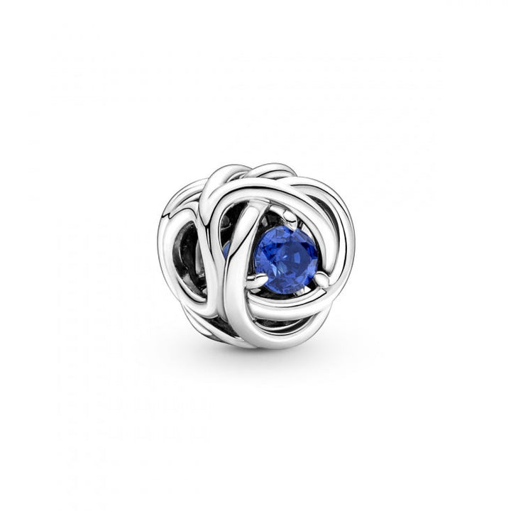 September Blue Eternity Circle Charm 790065C07 - vatlieuinphun, jewelry, beads for charm, beads for charm bracelets, charms for bracelet, beaded jewelry, charm jewelry, charm beads, 