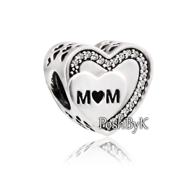 Tribute to Mom CZ Bead 792070CZ MOTHER'S DAY  ,jewelry, beads for charm, beads for charm bracelets, charms for diy, beaded jewelry, diy jewelry, charm beads