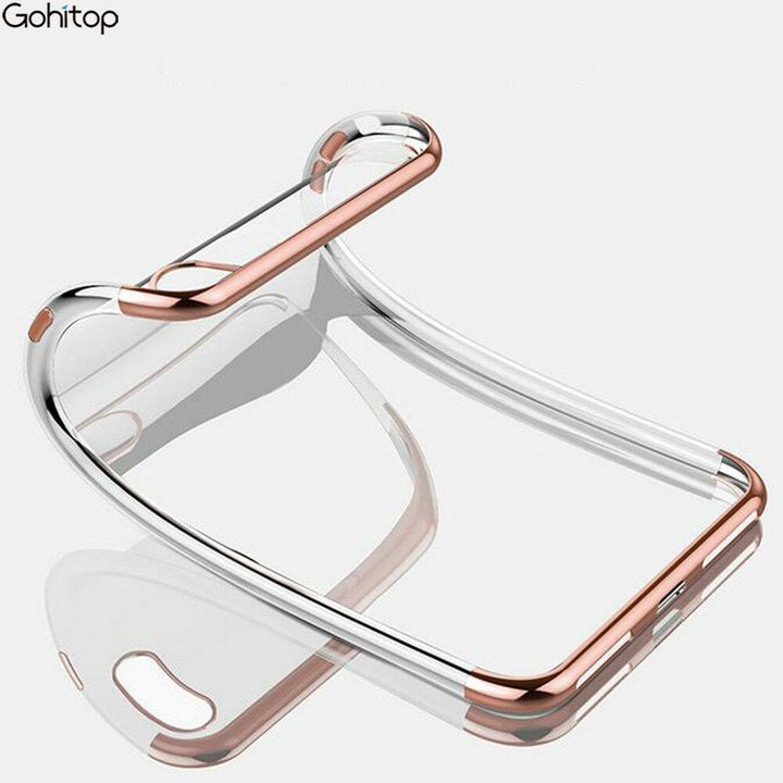 Iphone Electroplate Frame Flexible Soft Case Cover - vatlieuinphun