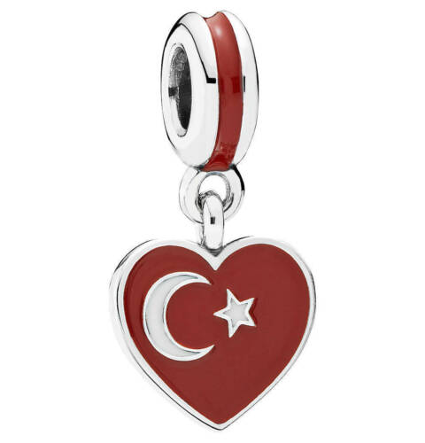 Turkey Heart Flag Charm 791552ENMX - vatlieuinphun