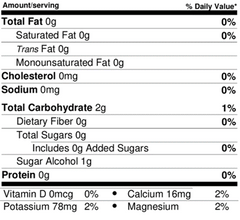 Hydration nutrition facts cleanest ingredients