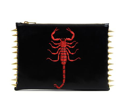 garnet-embroidered-scorpion-clutch