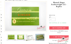 Singer 222 Featherweight Instruction Manual