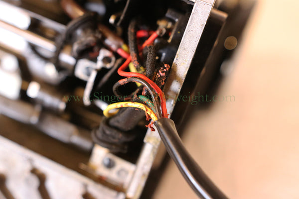 Singer Featherweight 221K Capacitor Wires Attached