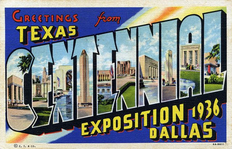 Texas Centennial 1836-1936 100-year Celebration