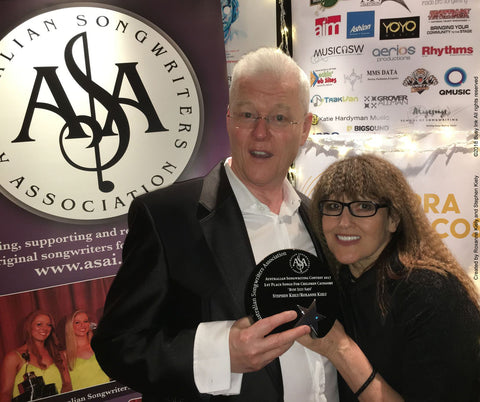Australian Songwriters Association 2017 Songs for Children 1st Place goes to Stephen Kiely and Roxanne Kiely for "Busy Izzy Says"