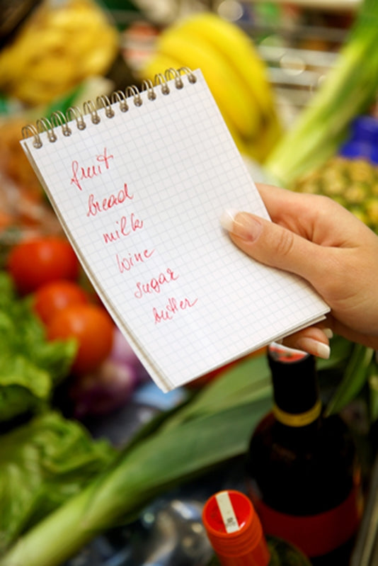 Forget the old pen and paper method of recording a grocery list - add a stick on whiteboard to your fridge to note which items are running low
