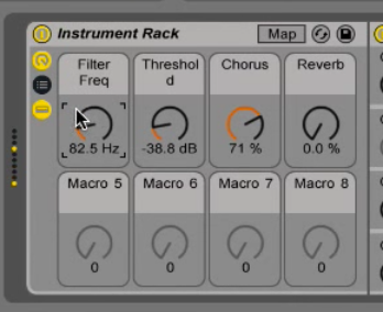pad instrument rack macros