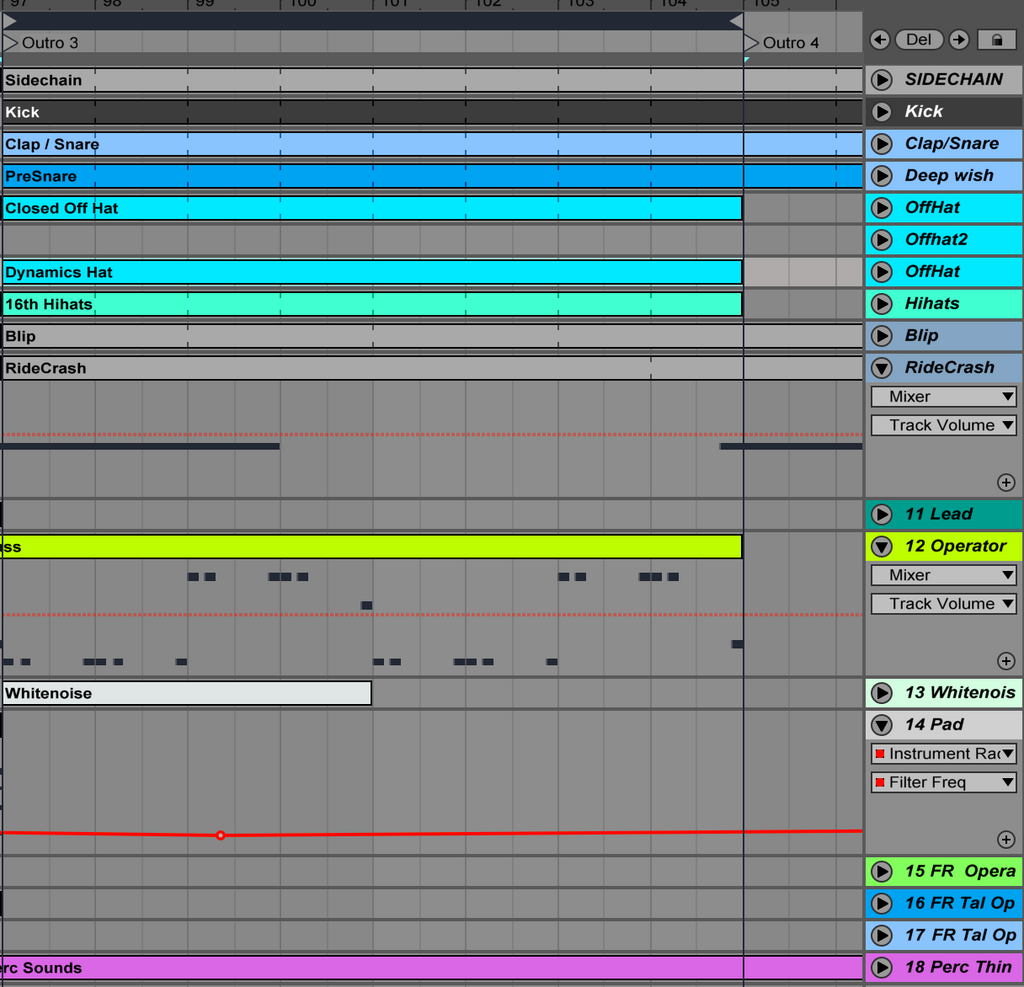 Arrangement view outro 3