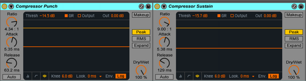 Compressor Punch and Sustain Ableton