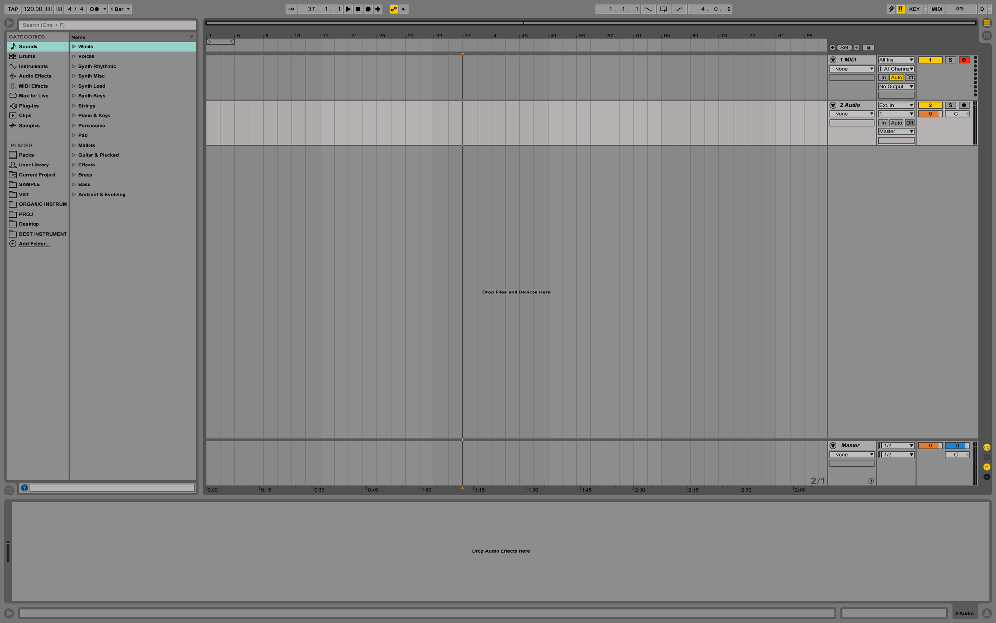 Ableton Arrangement View