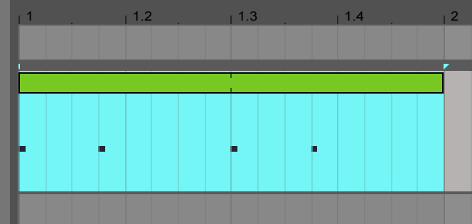 Ableton Midi Clip two bars