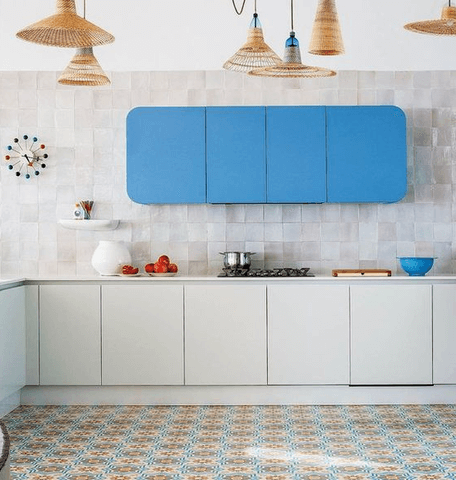 blaue Küchenschränke - Küchen Inspiration - Rackbuddy