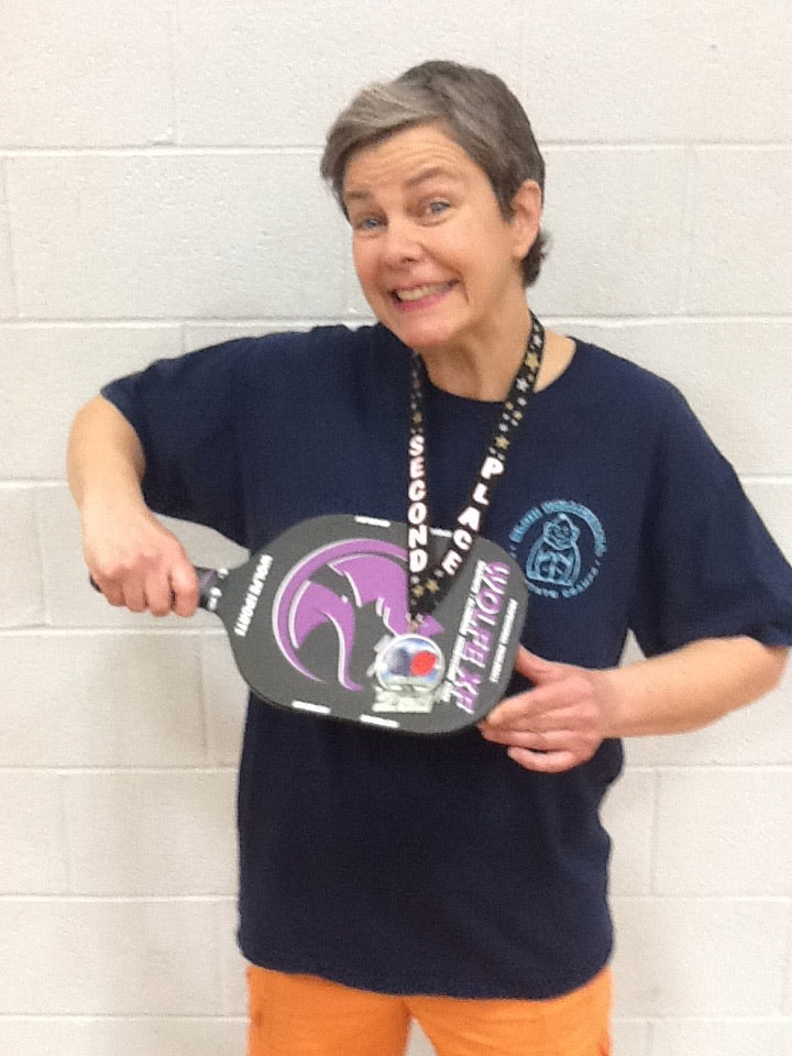 Debbie and her Pickleball Medal