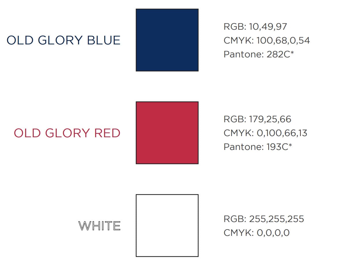 American Flag Pantone Color Swatch