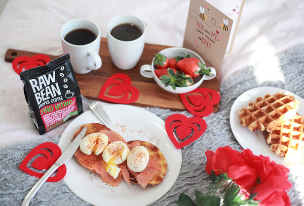Valentine's Day Pancakes and Coffee