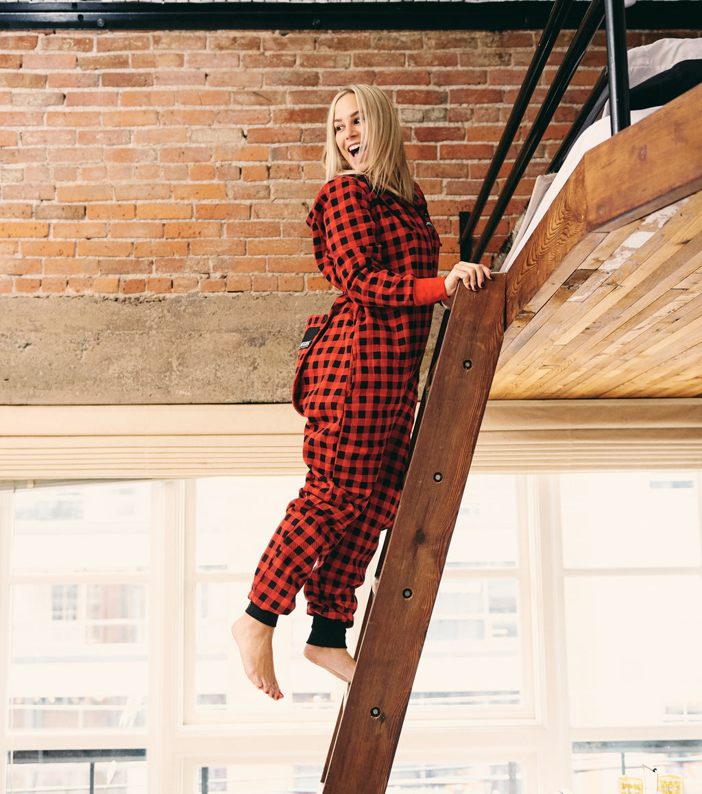 plaid onesie womens