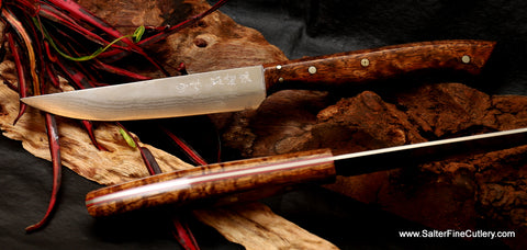 2-piece high-quality handmade steak knife set from Salter Fine Cutlery of Hawaii