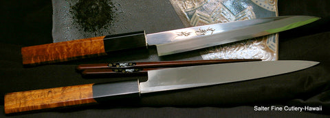 210mm slicing or sashimi knife with single bevel edge