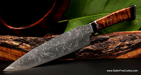 One-of-a-kind MkII Limited Edition collectible Salter Kiku knife from Salter Fine Cutlery of Hawaii