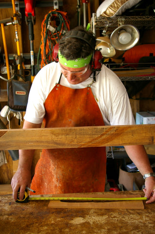 Cutting wood for a steak knife set