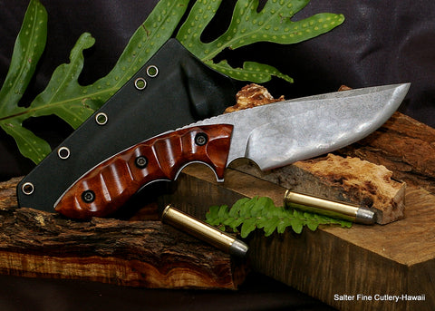 Kiku-Salter Collaboration Collectible Hunting Knife 130mm blade