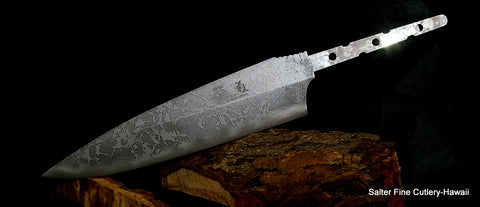 Special Kiku-Salter collaboration knife blade offered by Salter Fine Cutlery