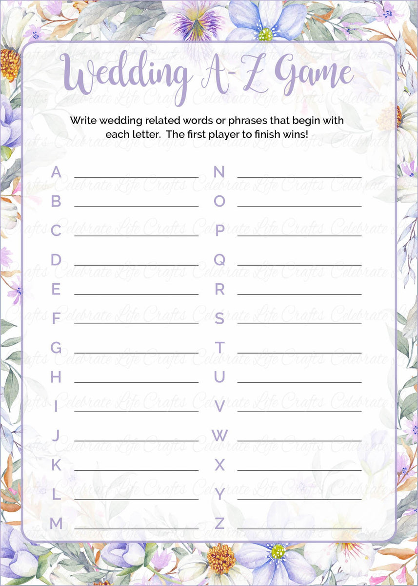 wedding-a-z-bridal-shower-game-purple-floral-bridal-shower-theme