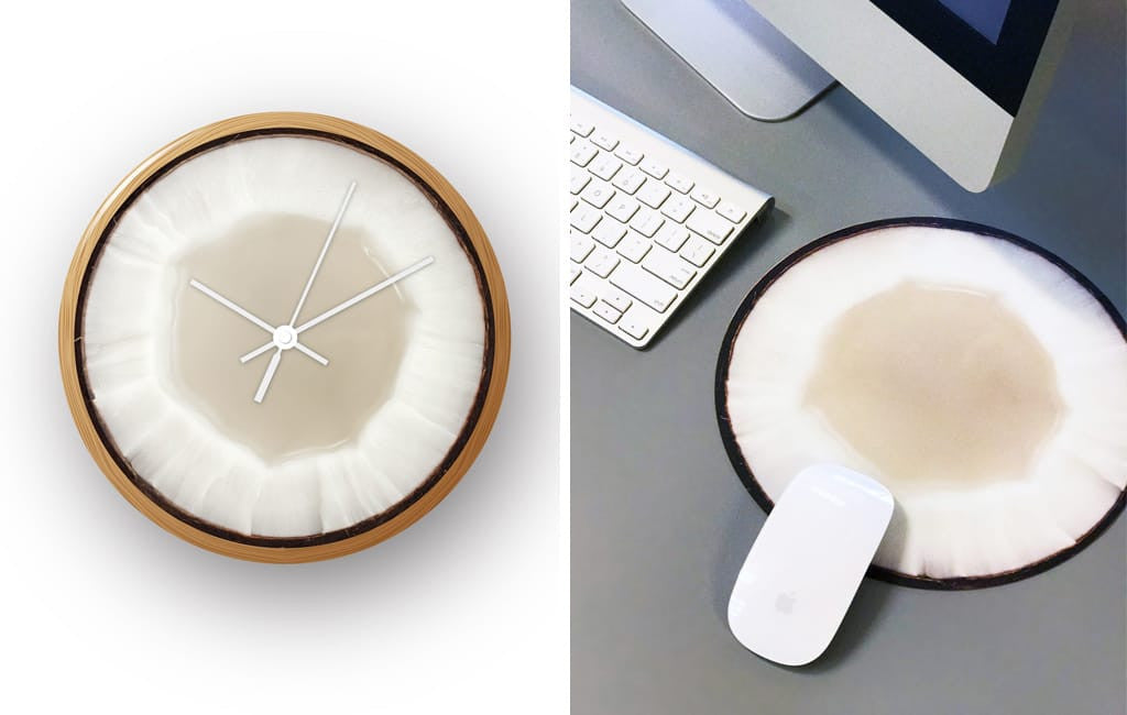 Juicy new BLIK Mousepad decals and Art Clocks with fresh produce