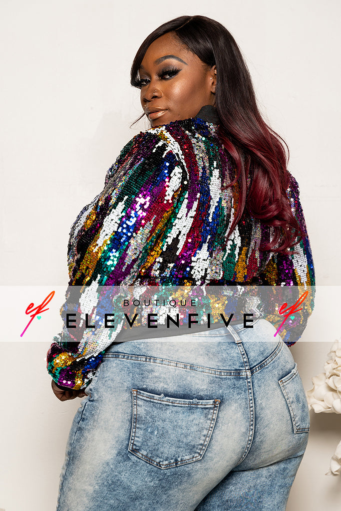 plus size womens sequin jacket