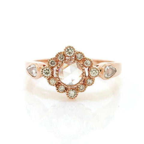 Rose Cut Diamond Ring