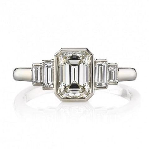 Art Deco Style Engagement Ring by Single Stone