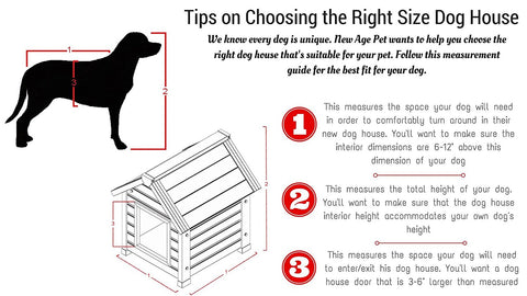 New Age Pet Dog House Sizing Chart