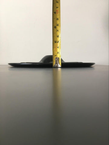 RV jack foot being measured