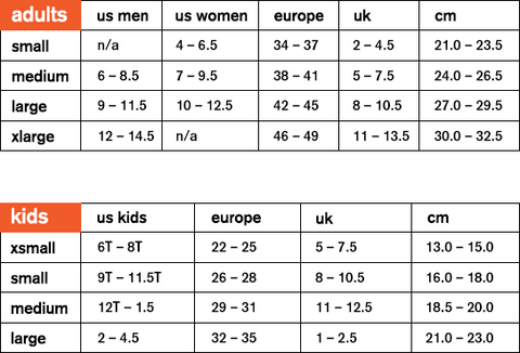 Men's Underwear Size Chart & Sock Sizes