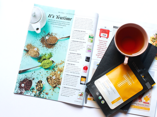 Turmeric Teas Dawn featured in Clean Eating Magazine list of Best Natural Teas