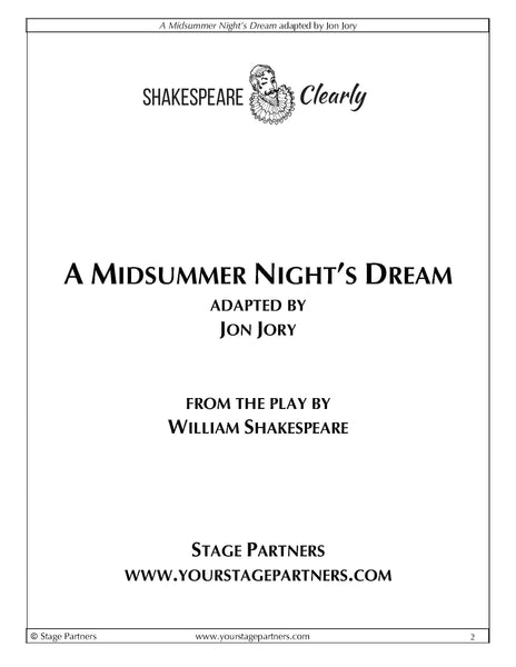 Free midsummer night's dream script