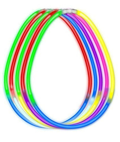 Fun Central I39 22 Inch Premium Glow Necklaces - Assorted Tricolor Mix 50ct - Chickadee Solutions