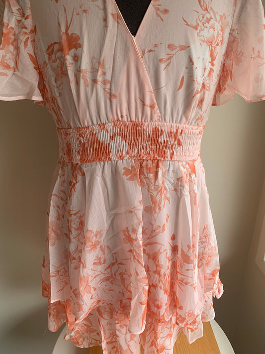 Floral Shirred Dress