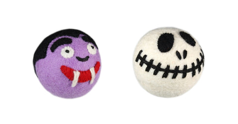 Wooly-Wonkz-Halloween-Dog-Toys-Dracula-And-Skeleton-Balls