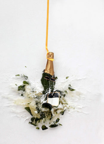 Champagne for a yacht launch - wine for yachts