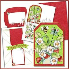what you get in a printable pop out banner card making kit