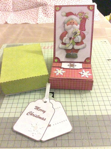 Christmas easel card made from a printable card making kit to sell at craft fairs
