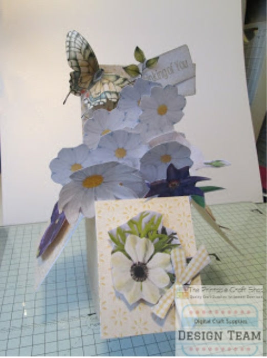 Pop Up Box Card made with printables