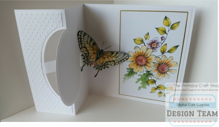 Insert for printable Butterfly Slider Card